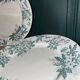 3 flat plates in St. Amand ironstone, Anémone service
