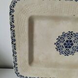 Large antique Gien earthenware dish – braided border – late 19th century