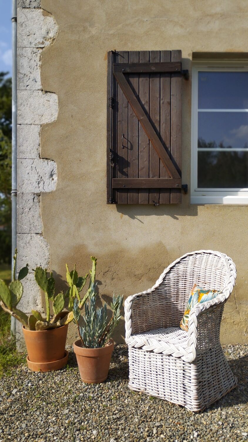 Fauteuil en rotin blanc