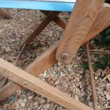 3 antique folding garden armchairs