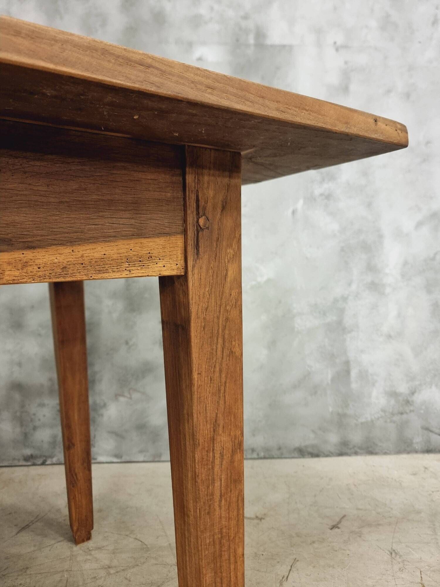Antique Farmhouse Table French Dining Table in Chestnut Wood 80x200