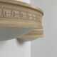 Pair of vintage wall lights, beige plaster and frosted glass, France, 1970.