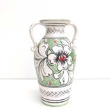 Ceramic vase floral decoration
