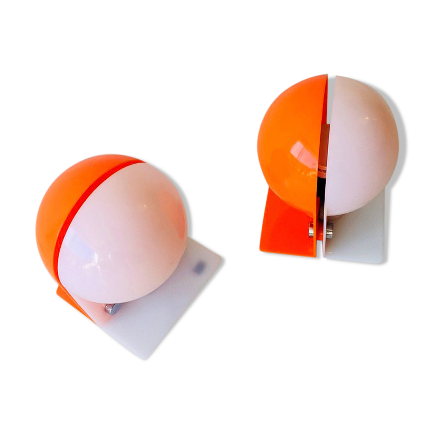 Set of 2 italian table lamps, 1970s