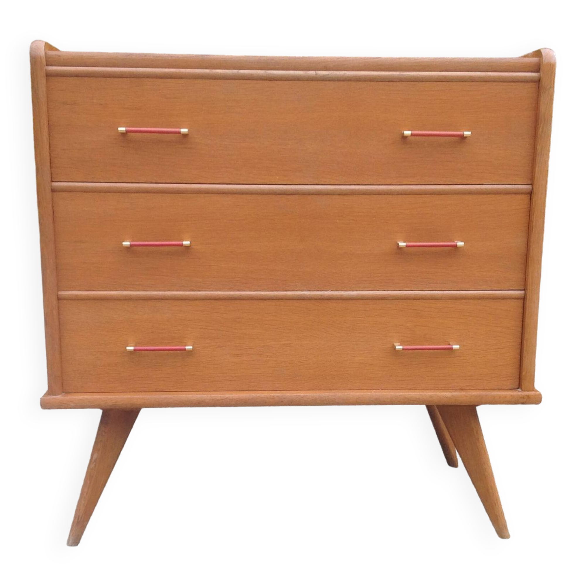Vintage chest of drawers with compass feet