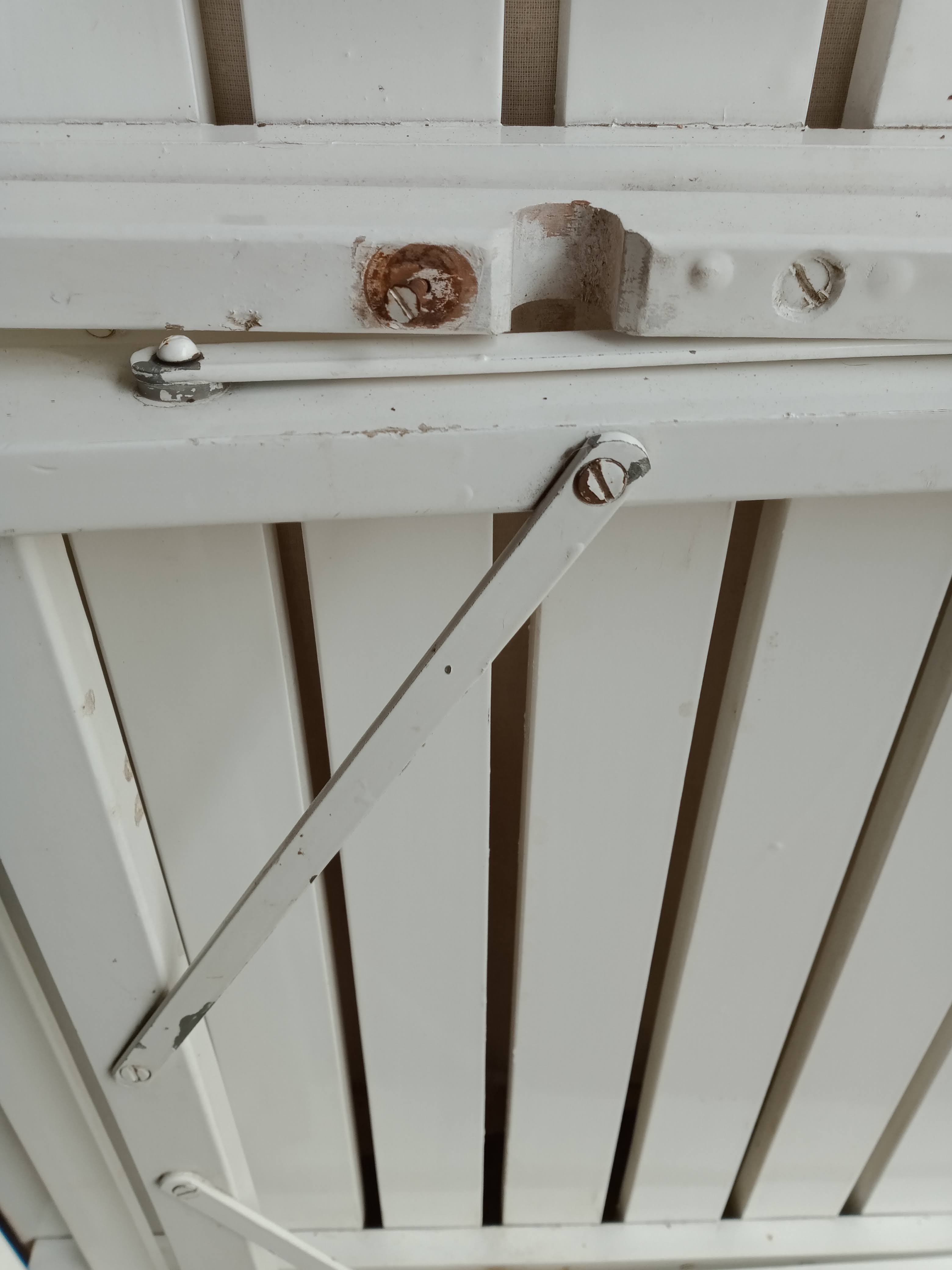 Vintage garden furniture R Gleizes in white painted wood