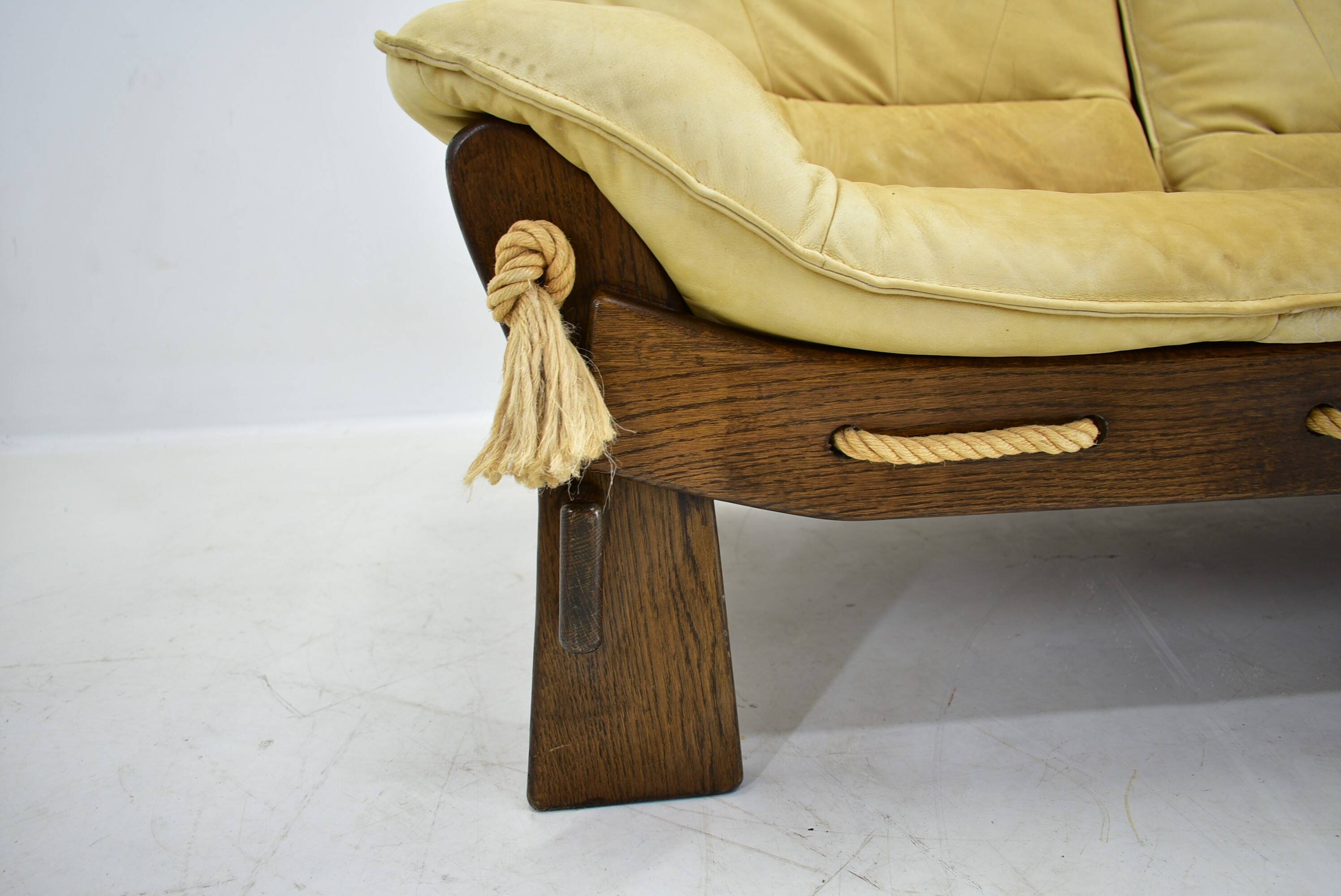 1970s Three Seater leather Sofa , Brazil