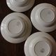 Lot 4 soup plates Blue Flower Hand Painted Collection Valentin Digoin Sarreguemines Coat of Arms