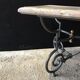 Table de marbre sarrancolin et piétement en métal