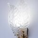 Set of 2 Florence, elegant Murano wall light transparent leaves, 1970