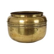 Large French Brass Repoussé Cache-pot / Planter, 25 cm