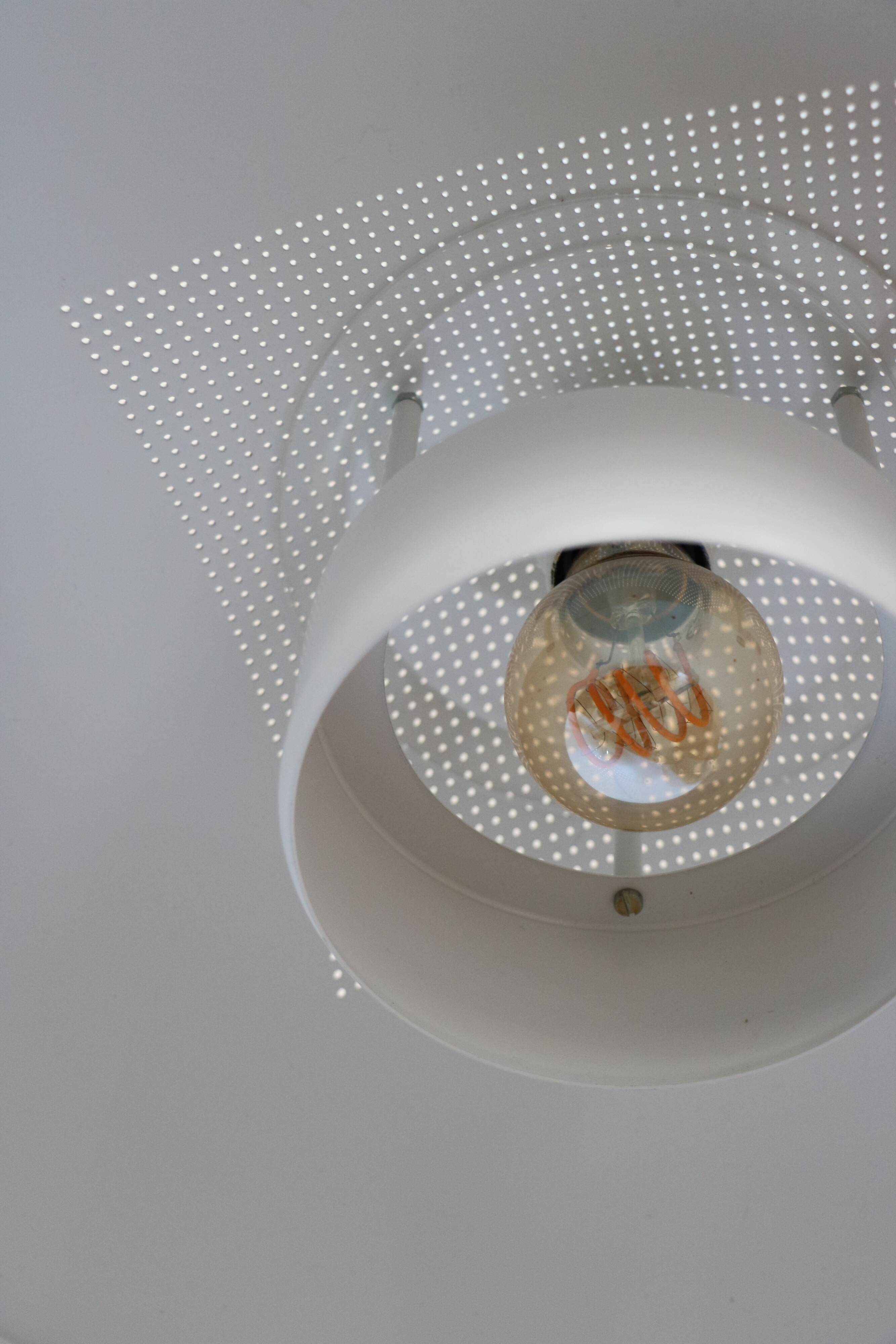 Lampe suspension scandinave Lux Light, métal blanc