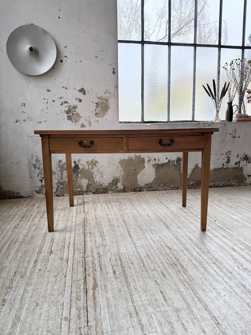 Oak veneer desk 1950
