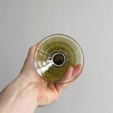 Vintage yellow glass soliflore vase