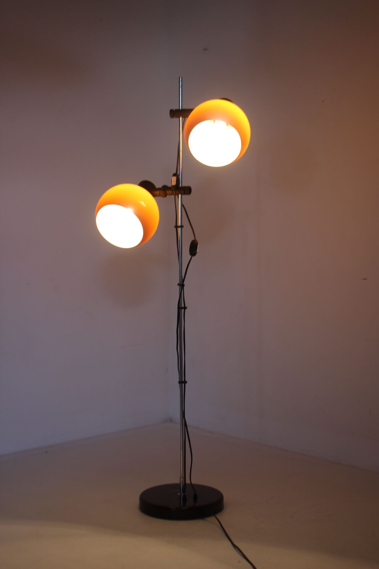 1970s Floor lamp with Plastic Lamp Shades, Hungary