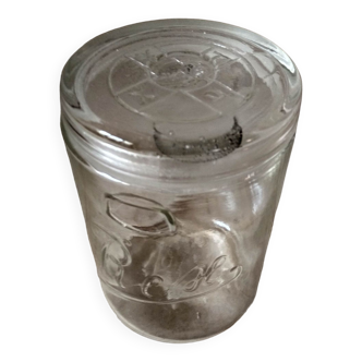 Old glass jar with lid - German Verrine Rex 1960s