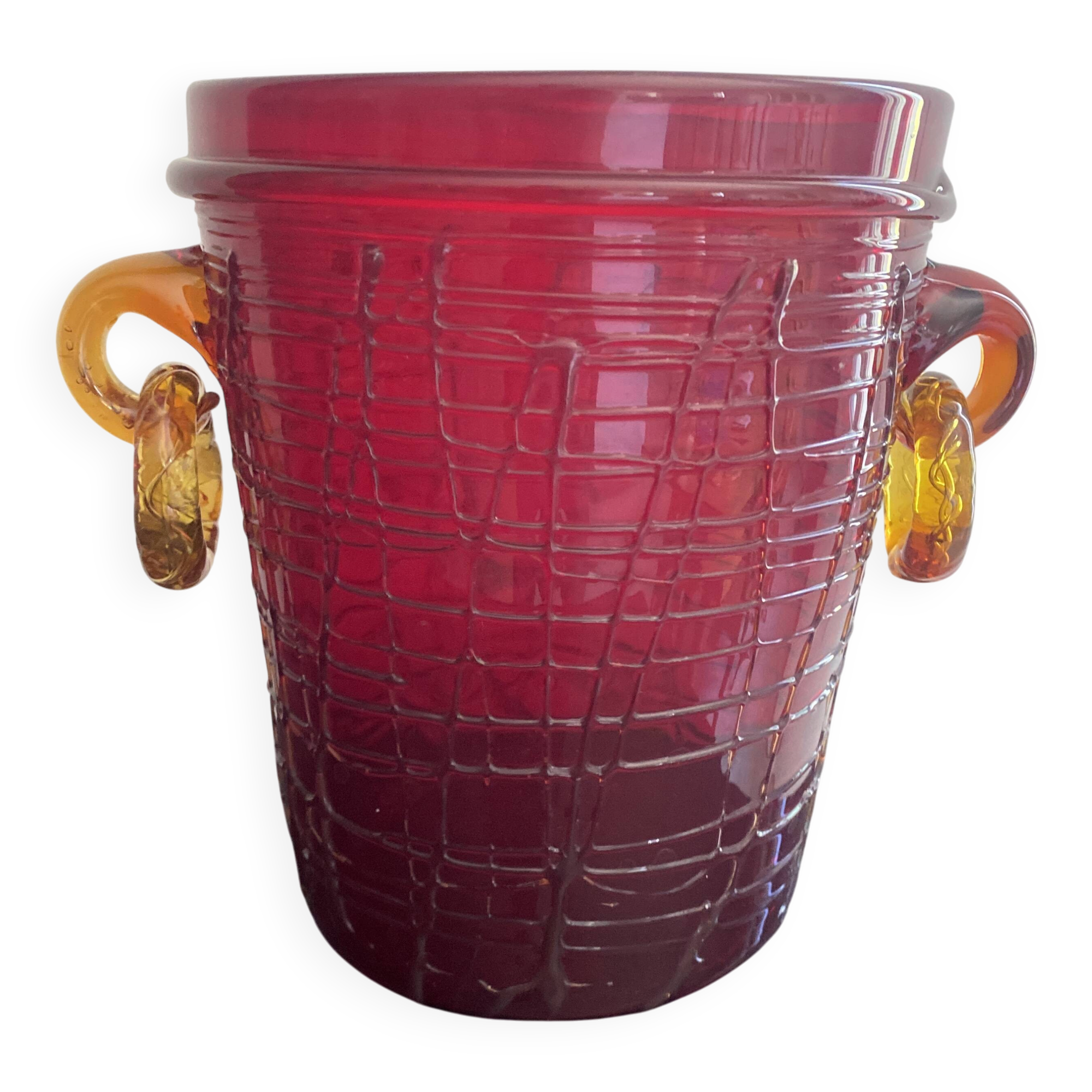 Champagne bucket in glass