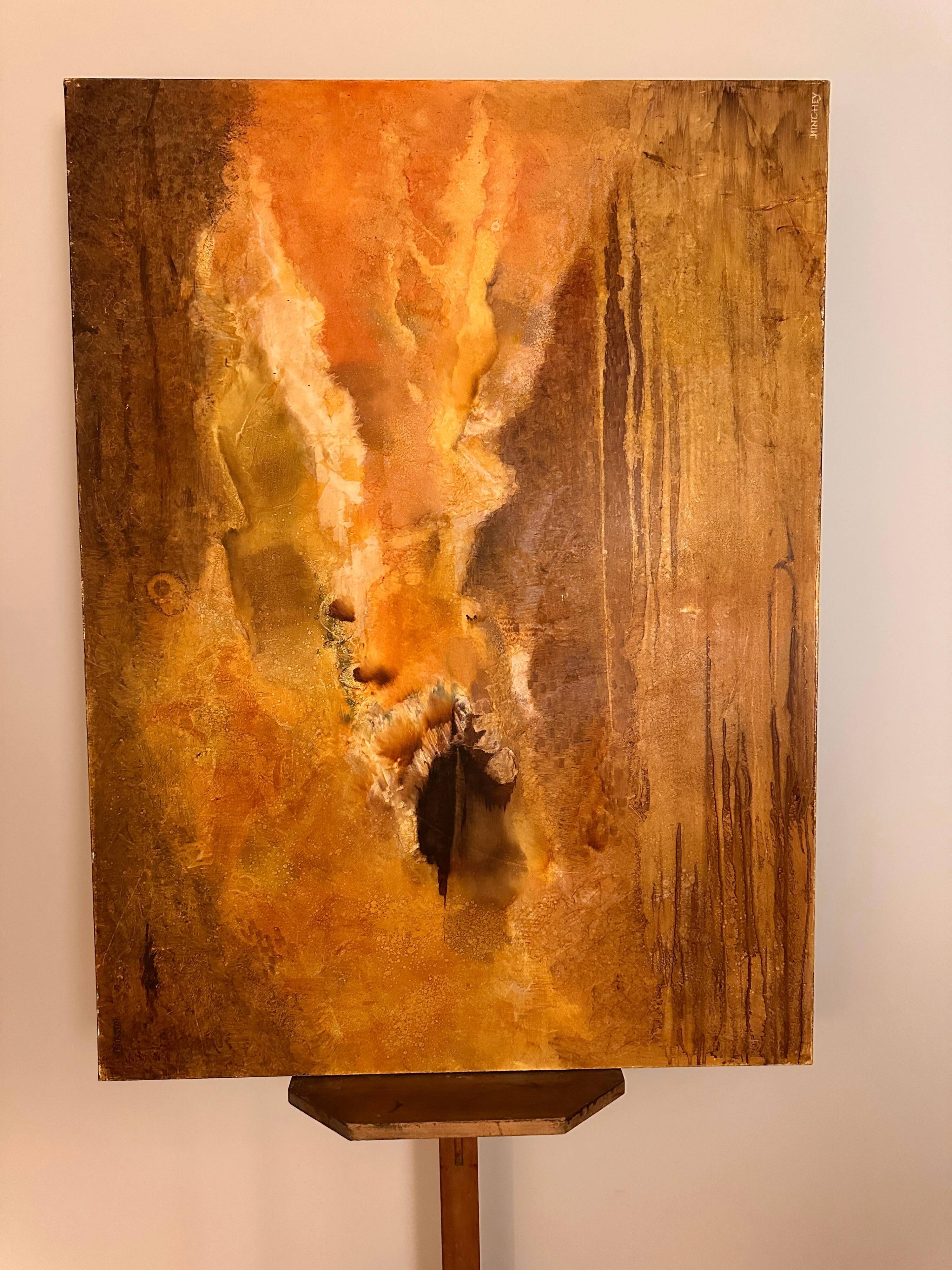 Large Abstract Painting by Walter Hinchey, Oil on Canvas, Signed, 2005