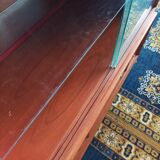 Art deco walnut display cabinet