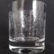 Set of 6 whisky glasses engraved with floral motifs