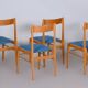 Chaises de salle à manger en hêtre de milieu de siècle attribuées à Dyha Brno, années 1950, ensemble de 4