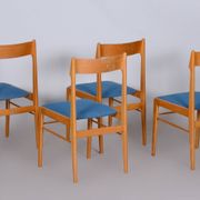 Mid-Century Beech Dining Chairs attributed to Dyha Brno, 1950s, Set of 4