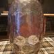 Murano lamp in glass and gilded brass