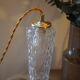 Vintage walking lamp - Transparent molded glass globe