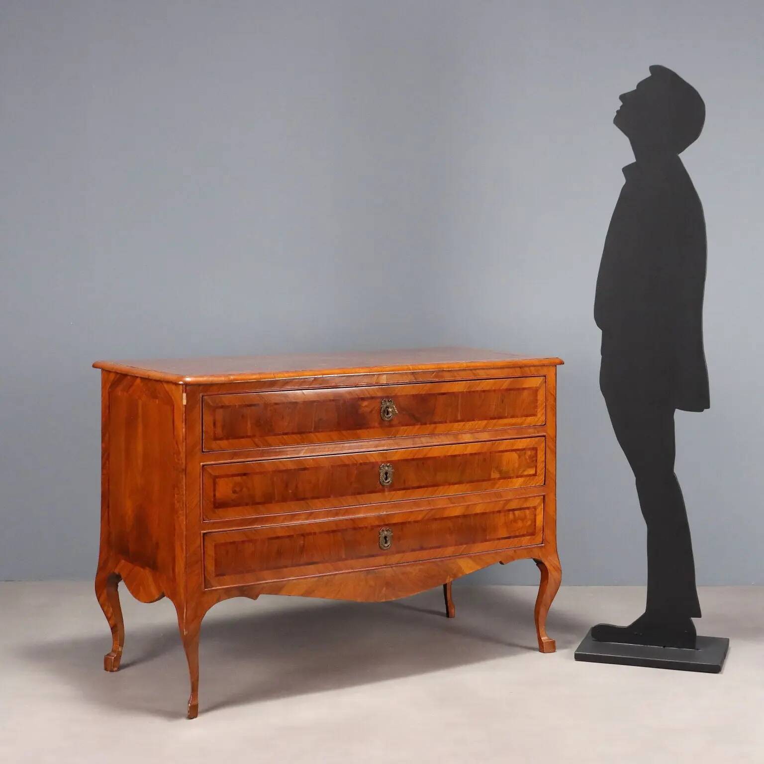 Antique neoclassical commode in poplar, Italy, 18th century