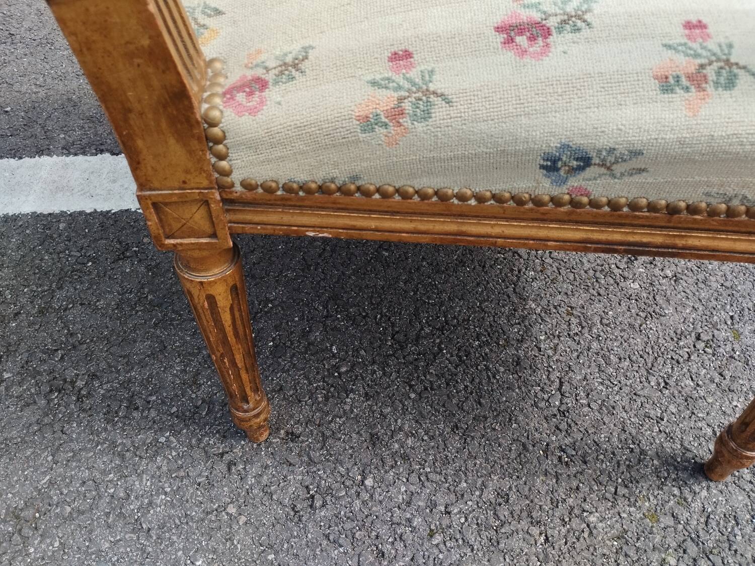 Pair of old Louis XVI style armchairs