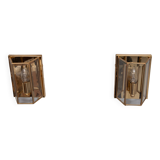 Pair Hollywood Regency Brass Wall lamps 1970s Germany