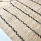 Berber carpet Beni Ouarain with black graphic patterns 2,43 x 1.65 m
