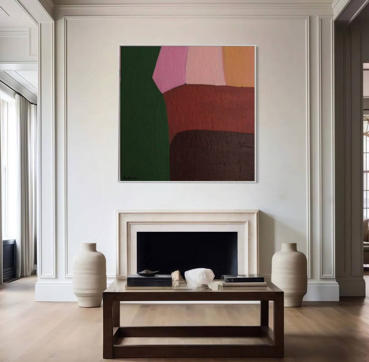 Abstract painting "late in the afternoon"