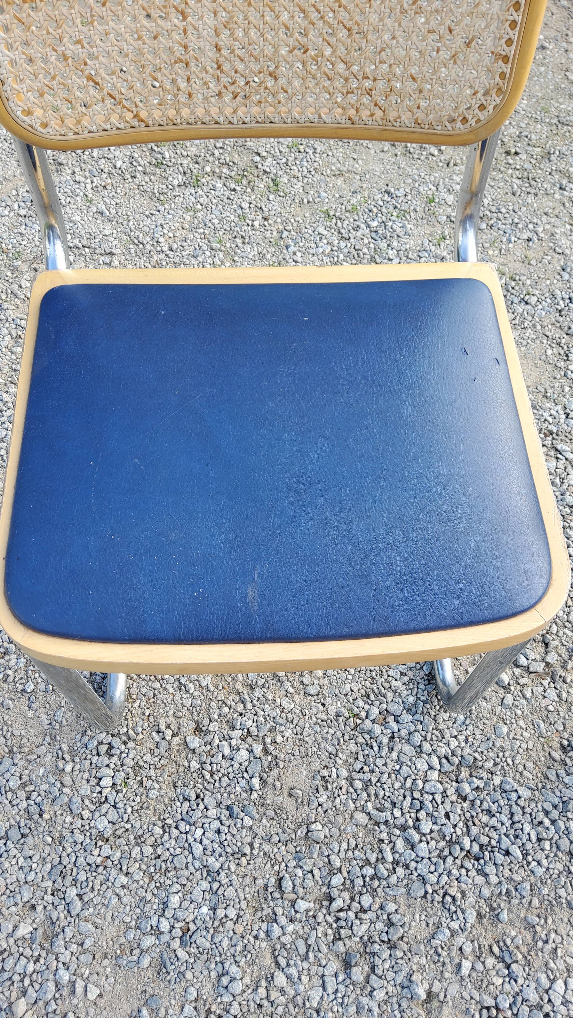 Set of 2 chairs by Marcel Breuer Cesca b32 edition of the 70s