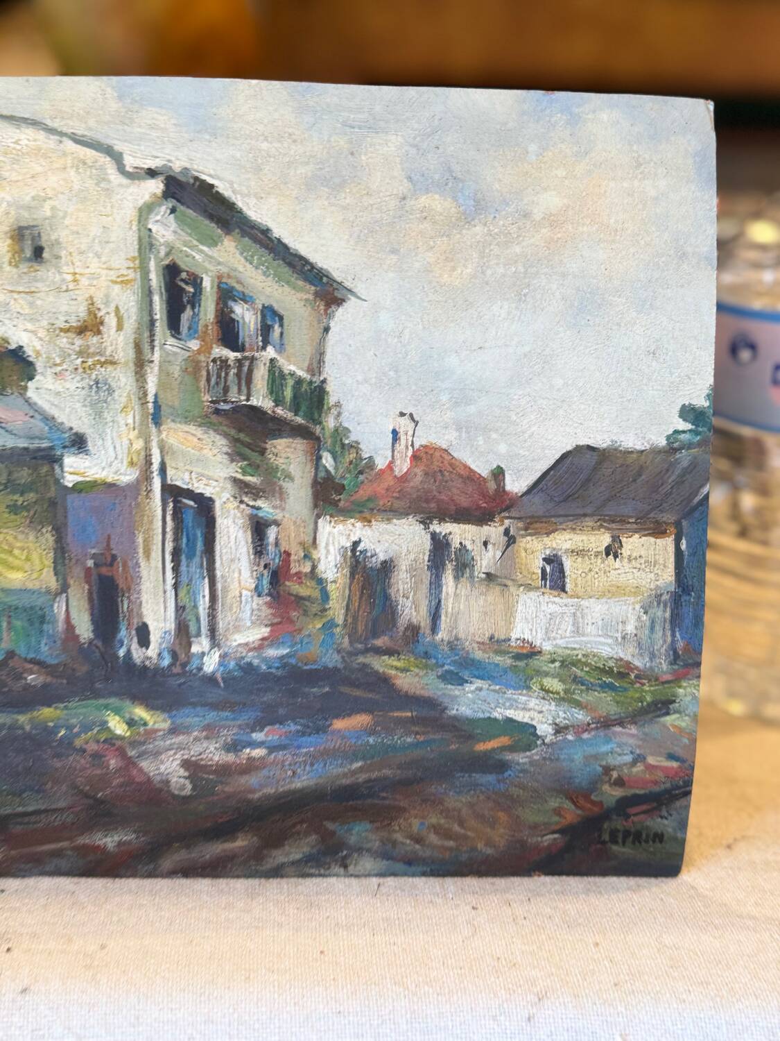 Oil on Panel Painting by Marcel Leprin