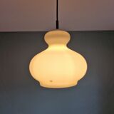 White opaline pendant lamp, Peill & Putzler, 70s