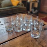 12 octagonal glasses - 80's