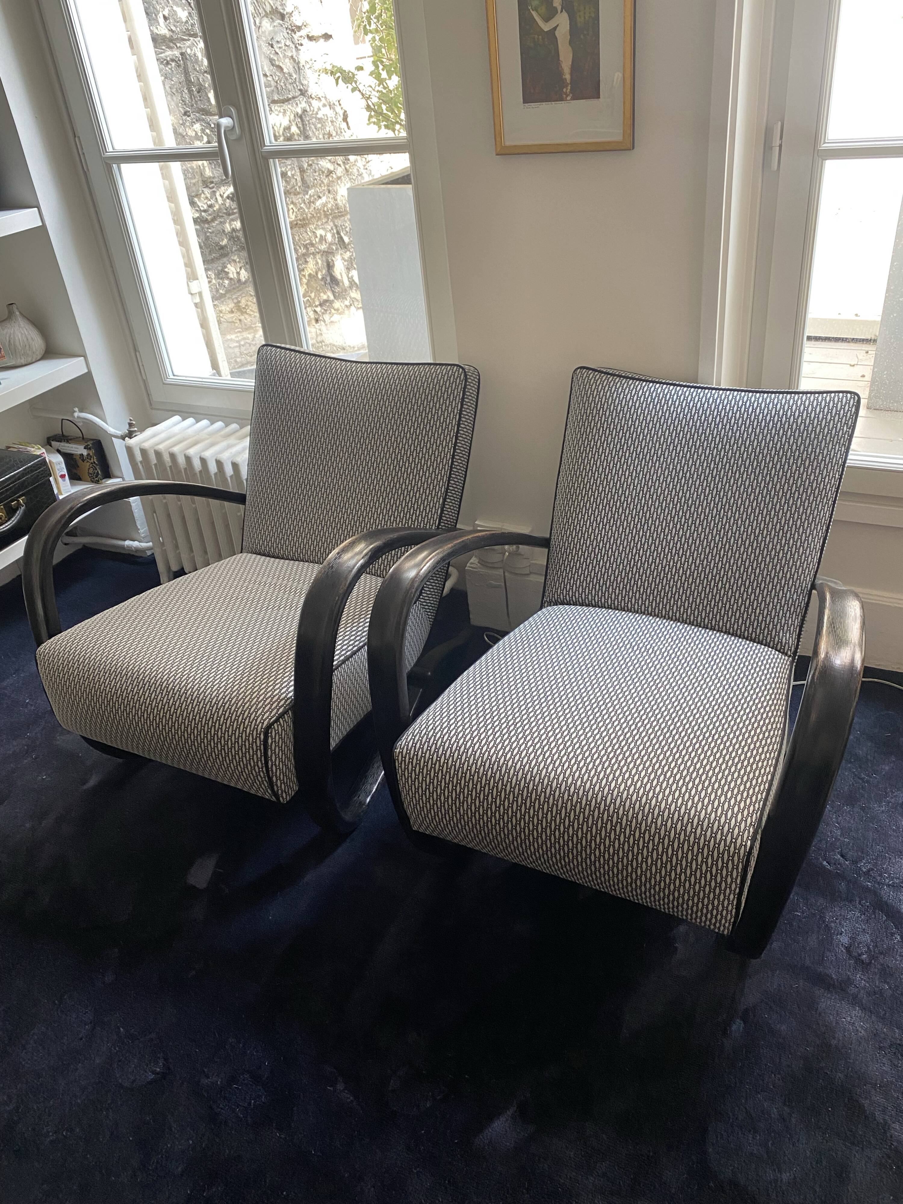 Vintage Jindrich Halabala Armchairs