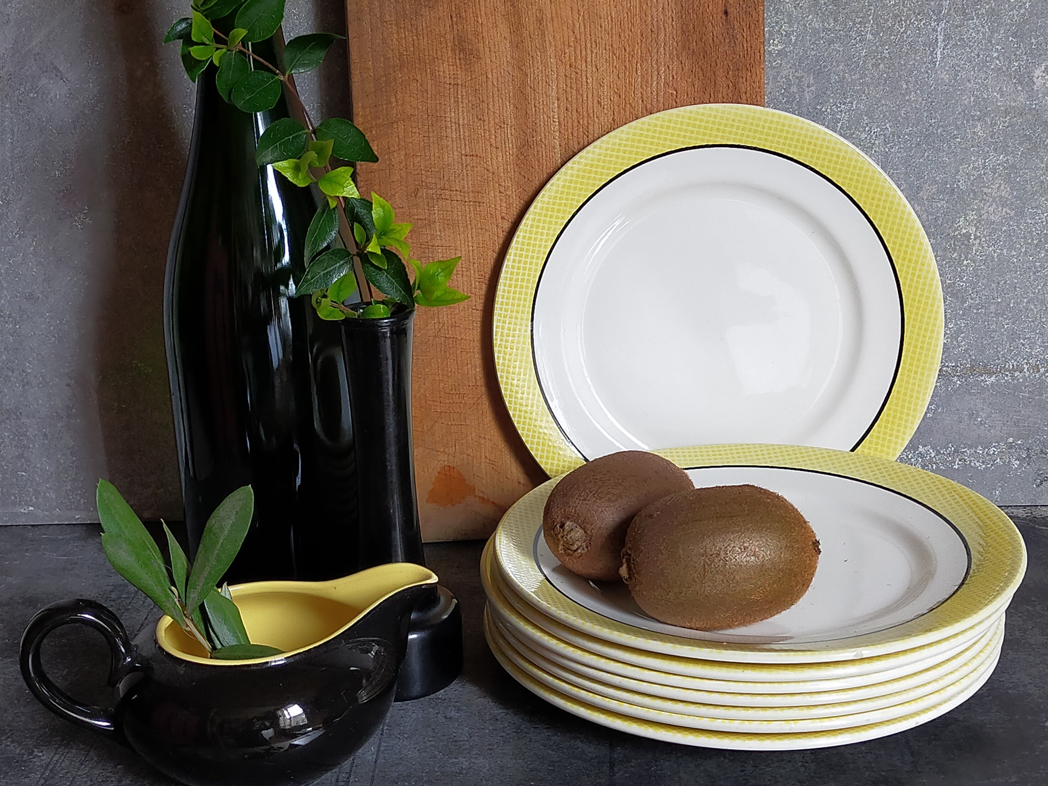 Eight dessert plates from Salins service "Menton" 50s