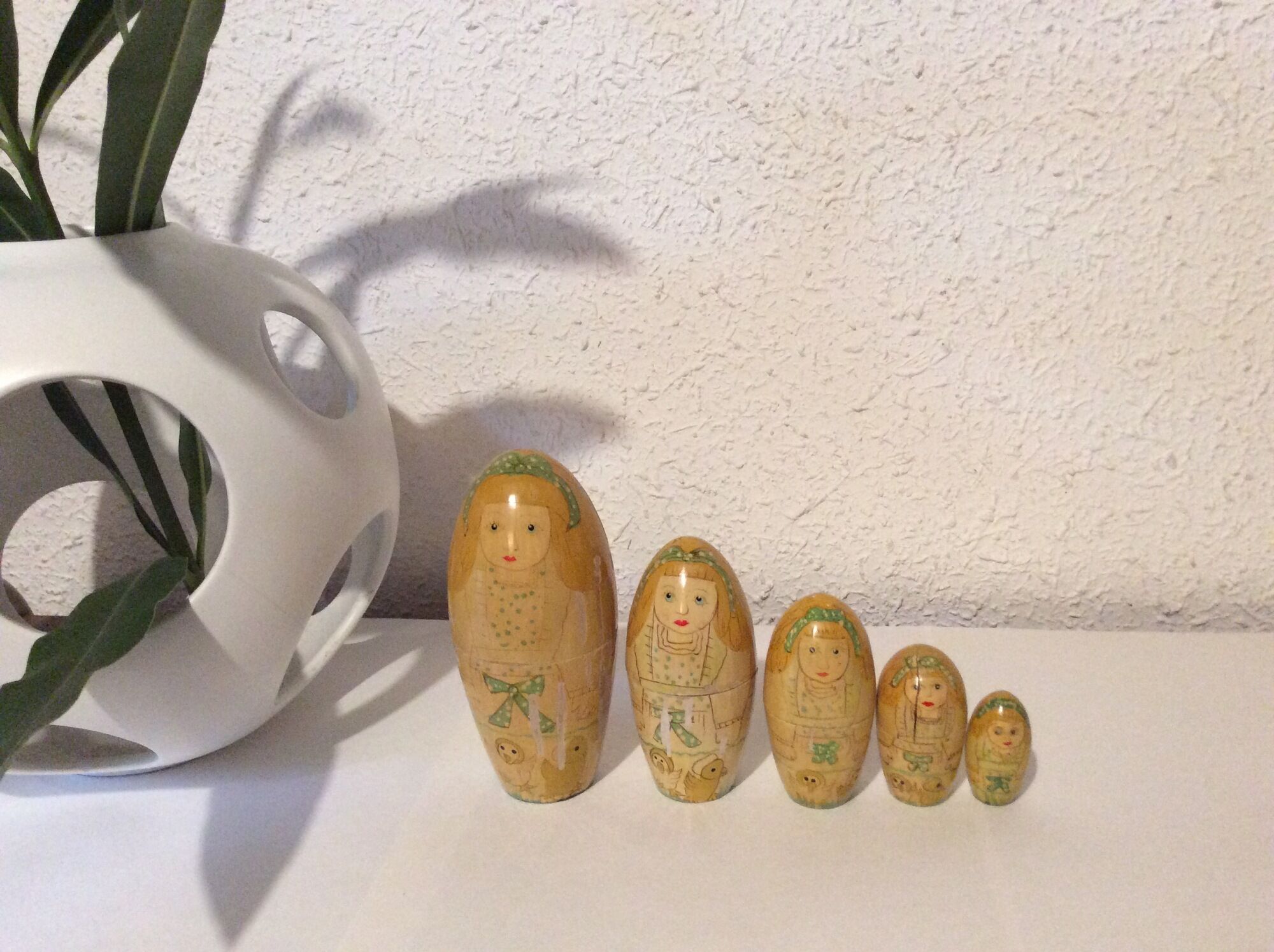 Old Russian dolls vintage young girl