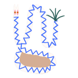 Pop-up Christmas 22 - Blue zigzag snake wall poster 50cm*70cm