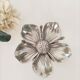 Silver metal flower ashtray