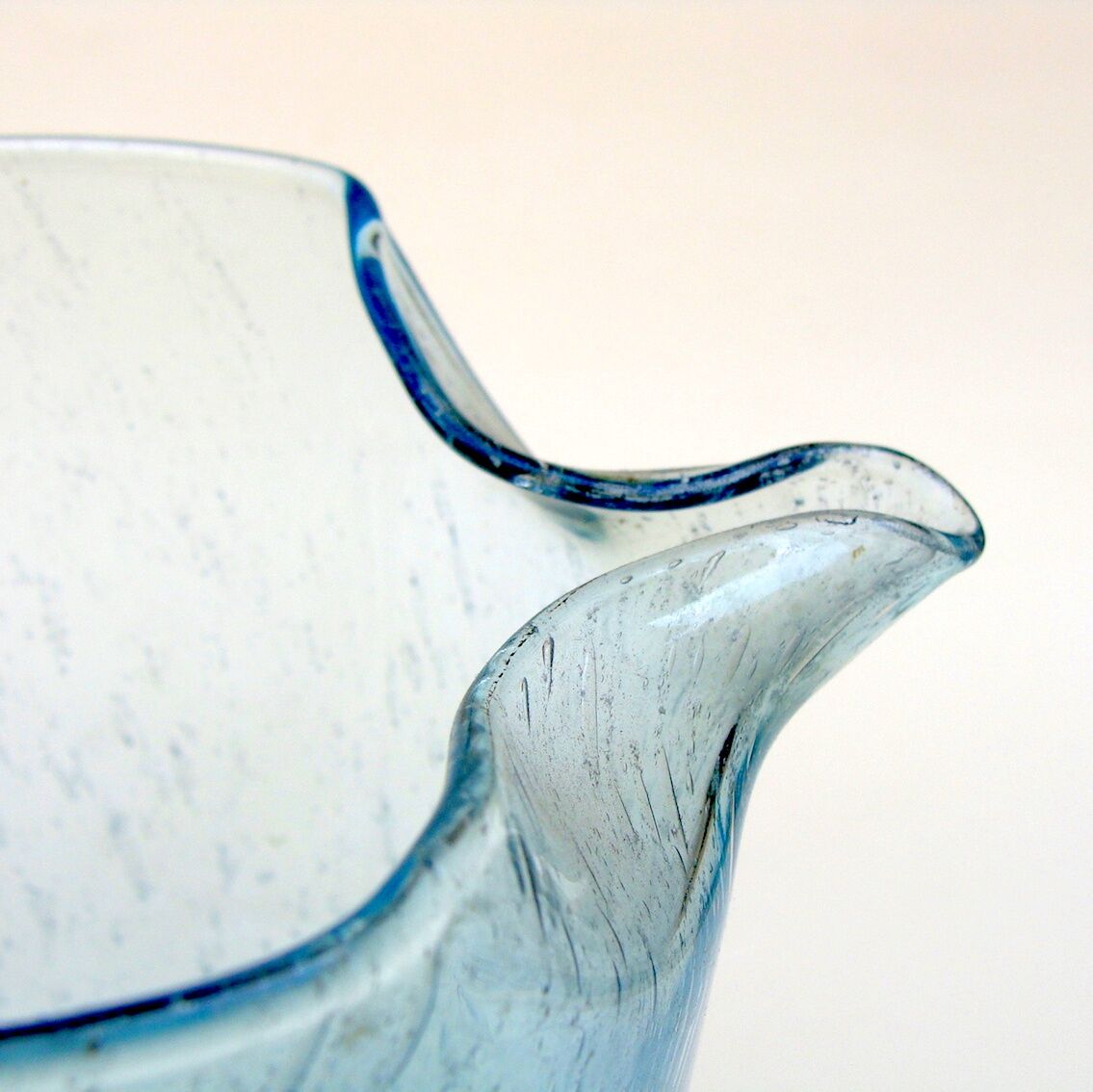 Vintage pitcher in bubbled glass