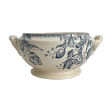 Soupière ancienne en terre de fer « Tulipes » Gien