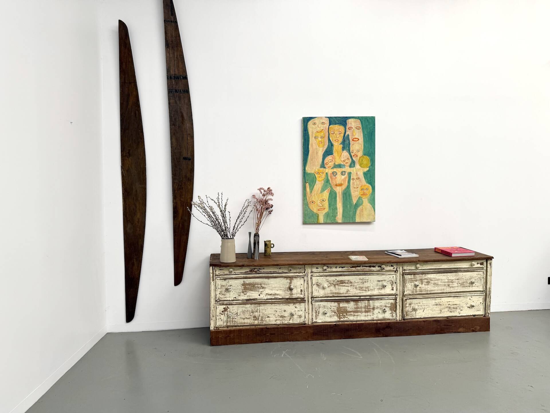 Large antique haberdashery cabinet, circa 1900