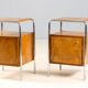 Pair of bedside tables, 1930s–1940s, Czechoslovakia