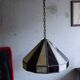 Large cream and purple tiffany style art deco pendant light