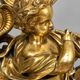 Pair of gilded bronze fire dogs Louis XV, musician putti