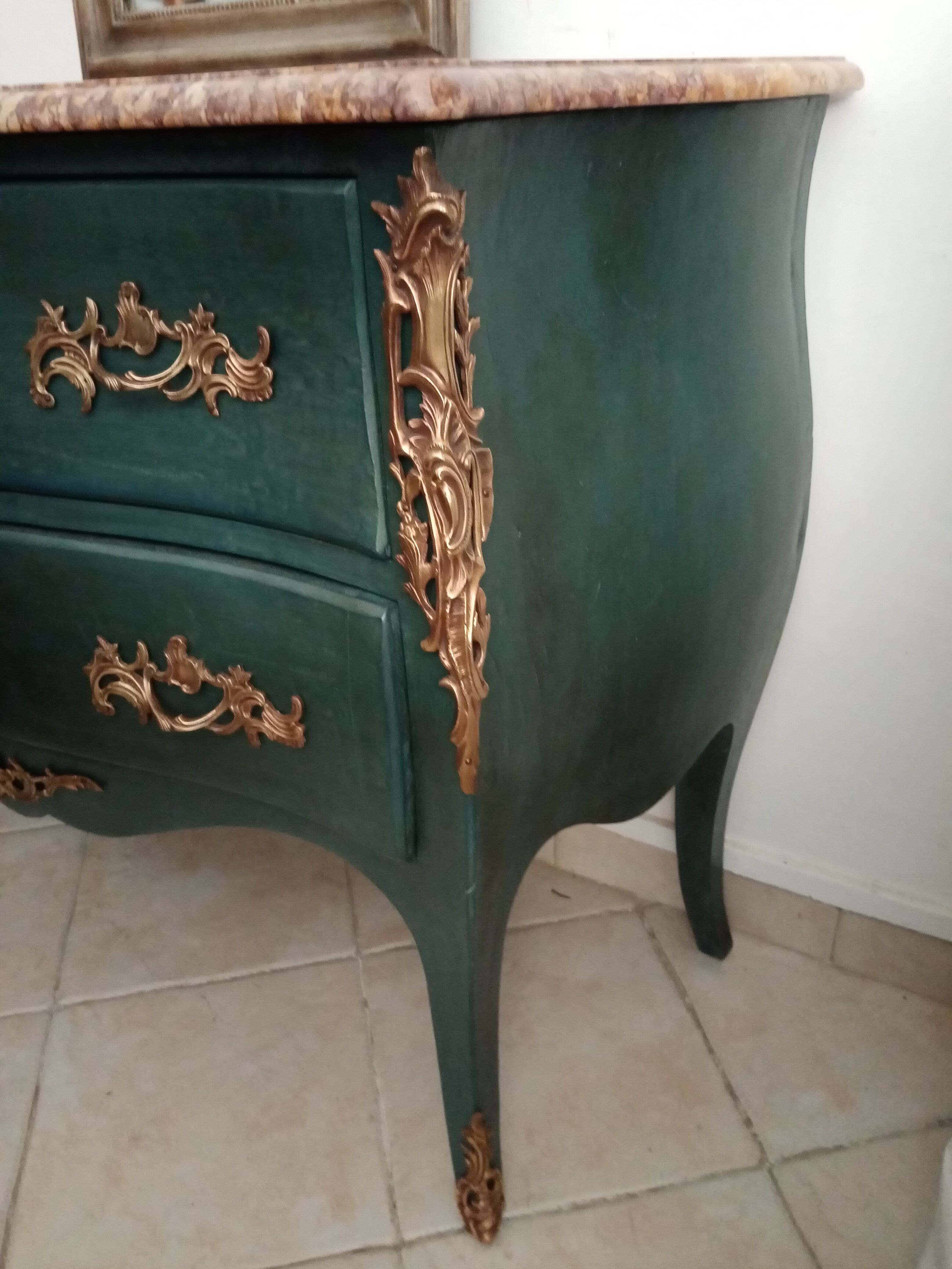 Louis XV curved dresser 2 drawers
