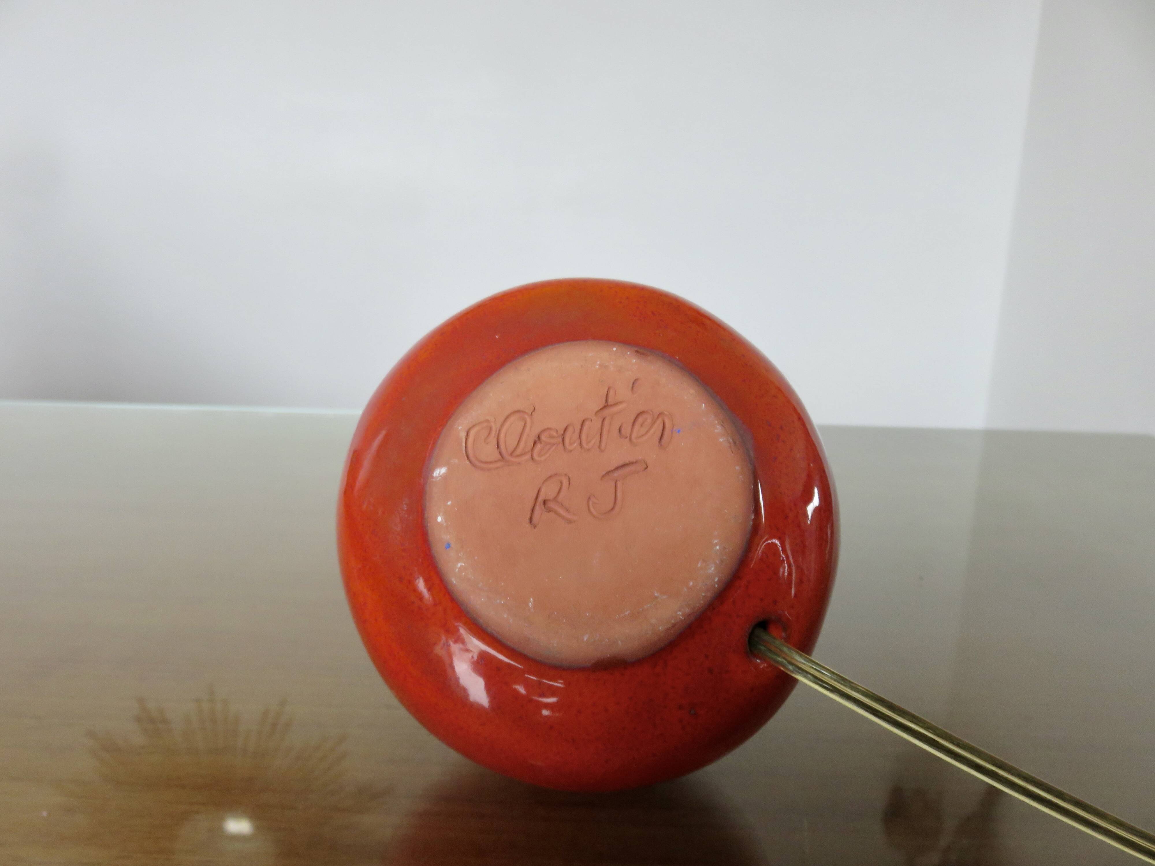 Lamp signed Robert & Jean Cloutier